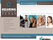 Tablet Screenshot of hearingspecialistsoftexas.com
